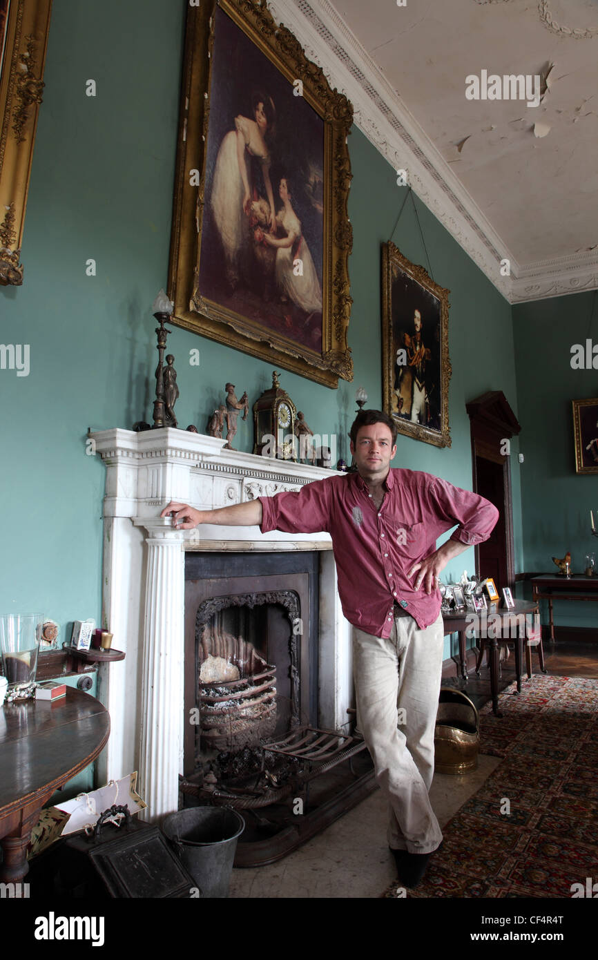 Thomas Cosby, Besitzer des irischen Herrenhaus welche Hosts Electric Picnic Stradbally Hall pop einen jährlichen Sommer Festival. Stockfoto