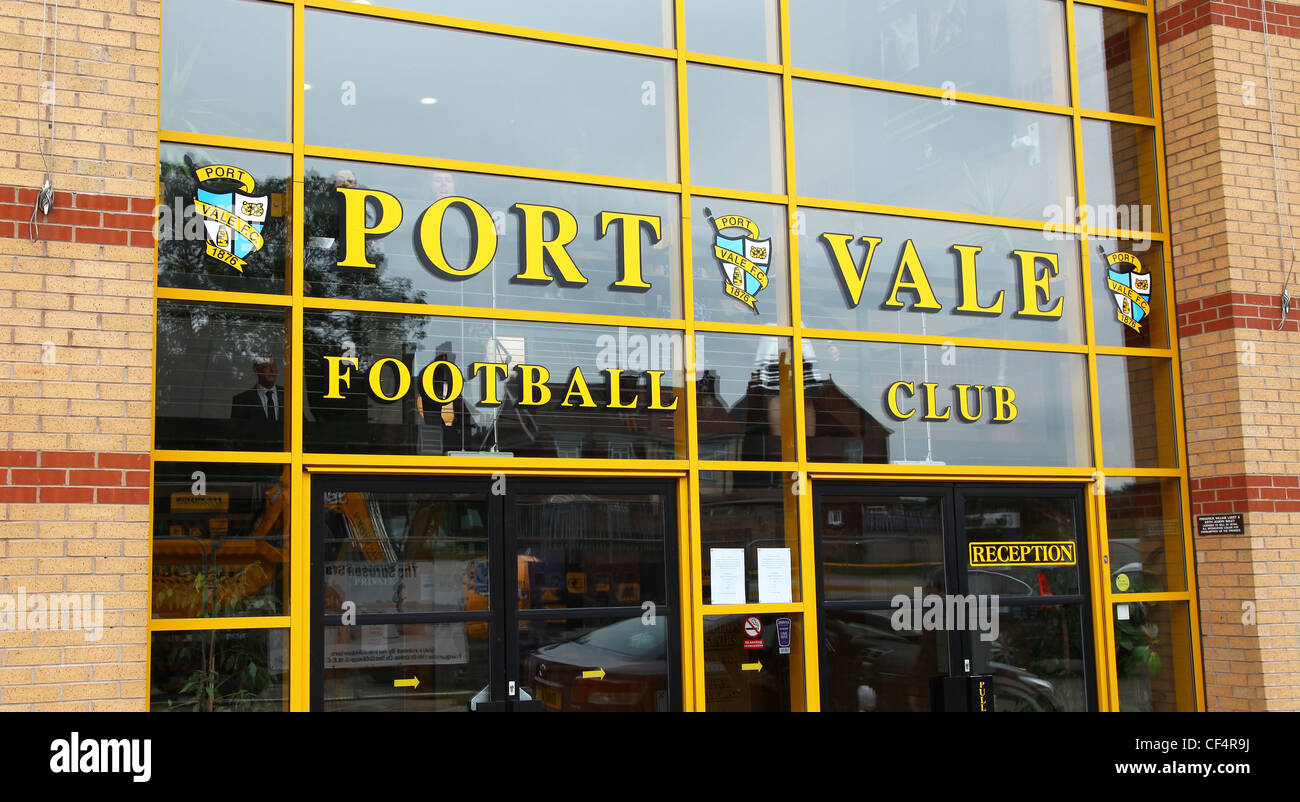 Port Vale Football Club, Burslem, Stoke-on-Trent, Mitarbeiter Stockfoto