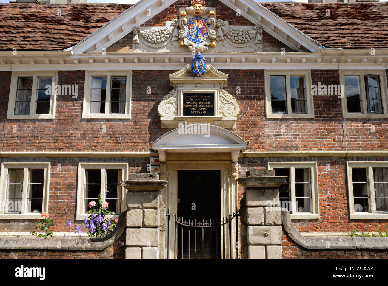 Die Oberin College, gebaut im Jahre 1682 eine geschützte Heimat für zehn Witwen des Klerus der Diözese von Salisbury und Exete zu Stockfoto