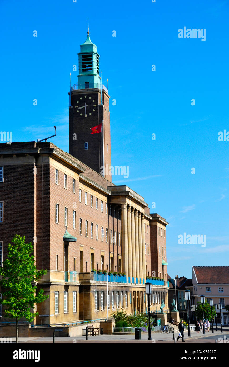 Norwich City Hall, ein Art-Deco Gebäude im Jahre 1938 abgeschlossen. Es ist eines der Norwich 12, eine Sammlung von zwölf denkmalgeschützten Gebäude Stockfoto
