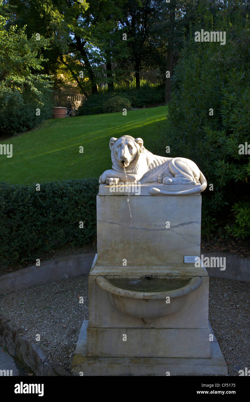Löwen-Brunnen, Villa Bardini, Boboli-Gärten, Florenz, Toskana, Italien, Europa Stockfoto