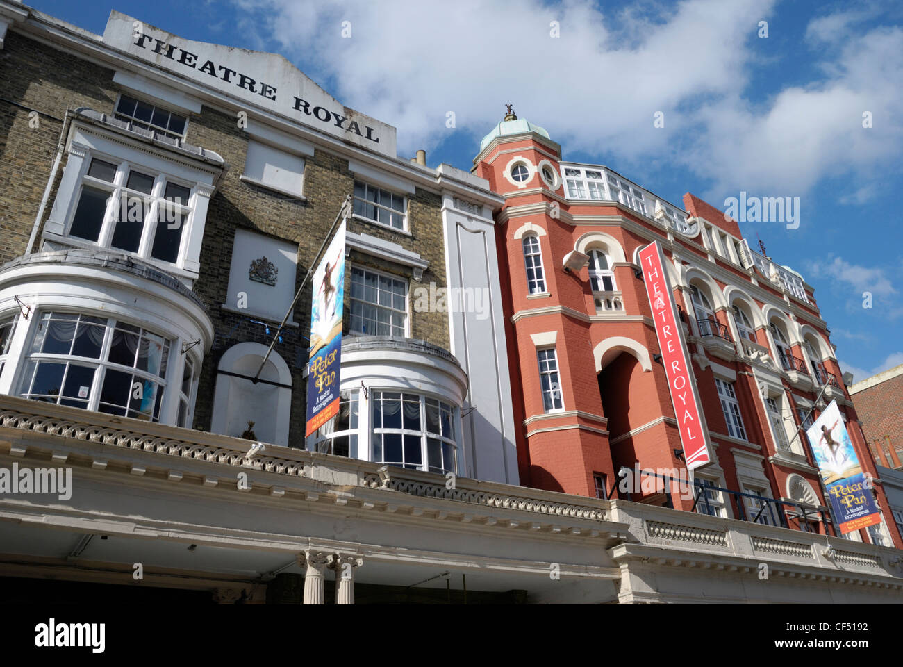 Das Exterieur des im Theatre Royal Brighton, eines der ältesten Theater arbeiten im Vereinigten Königreich. Es ist das beste Beispiel für ein Theater Stockfoto