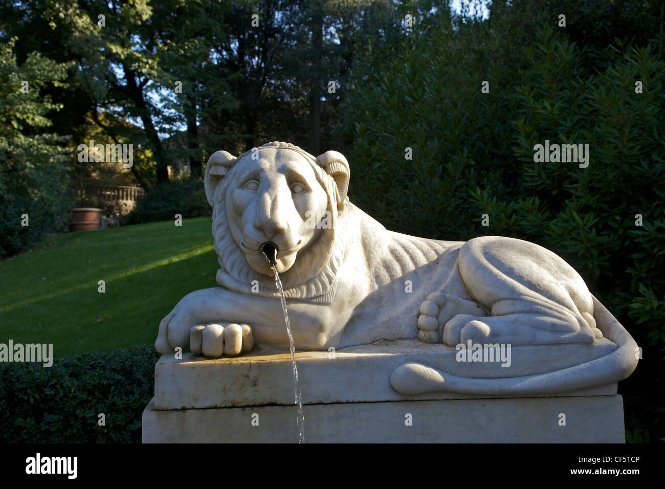 Löwen-Brunnen, Villa Bardini, Boboli-Gärten, Florenz, Toskana, Italien, Europa Stockfoto