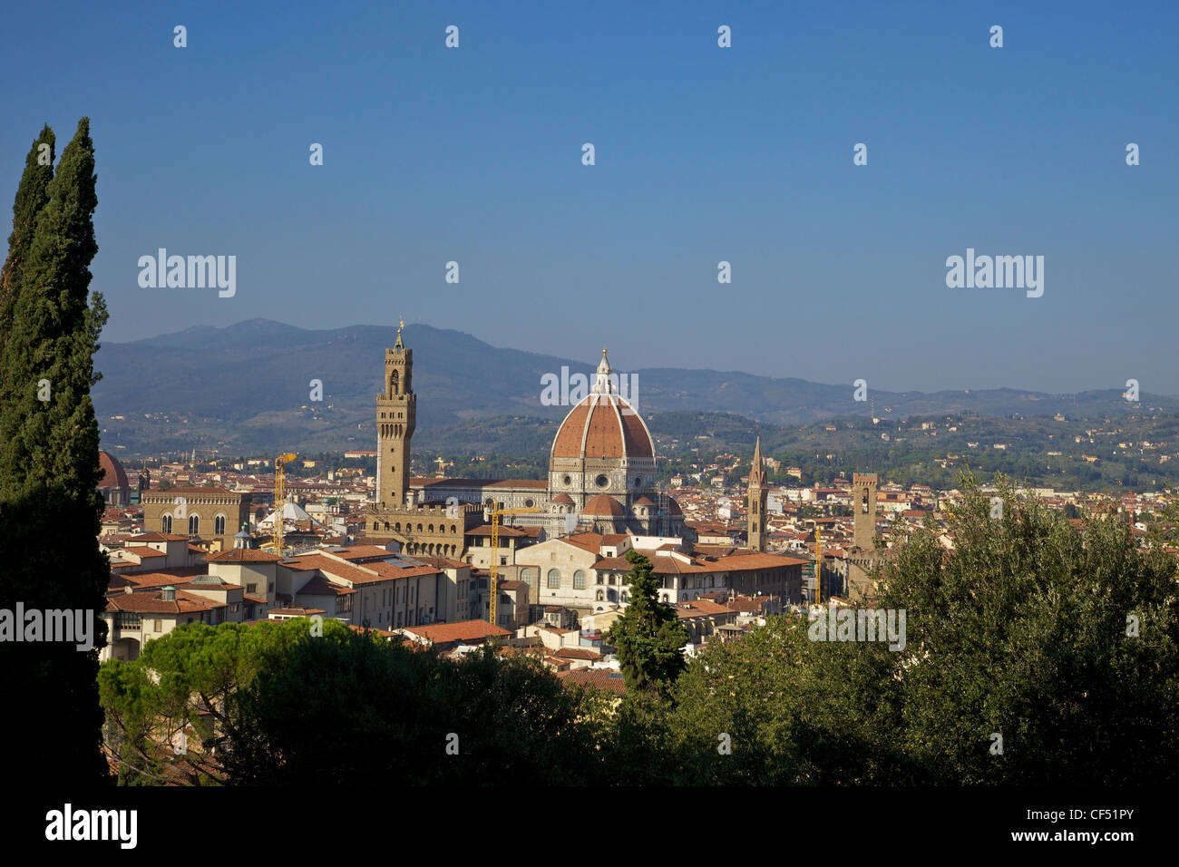Blick auf Florenz aus dem Boboli-Gärten, Florenz, Toskana, Italien, Europa Stockfoto