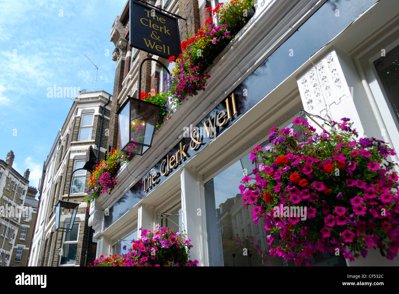 Der Schreiber & gut Gastwirtschaft in Clerkenwell Road. Stockfoto