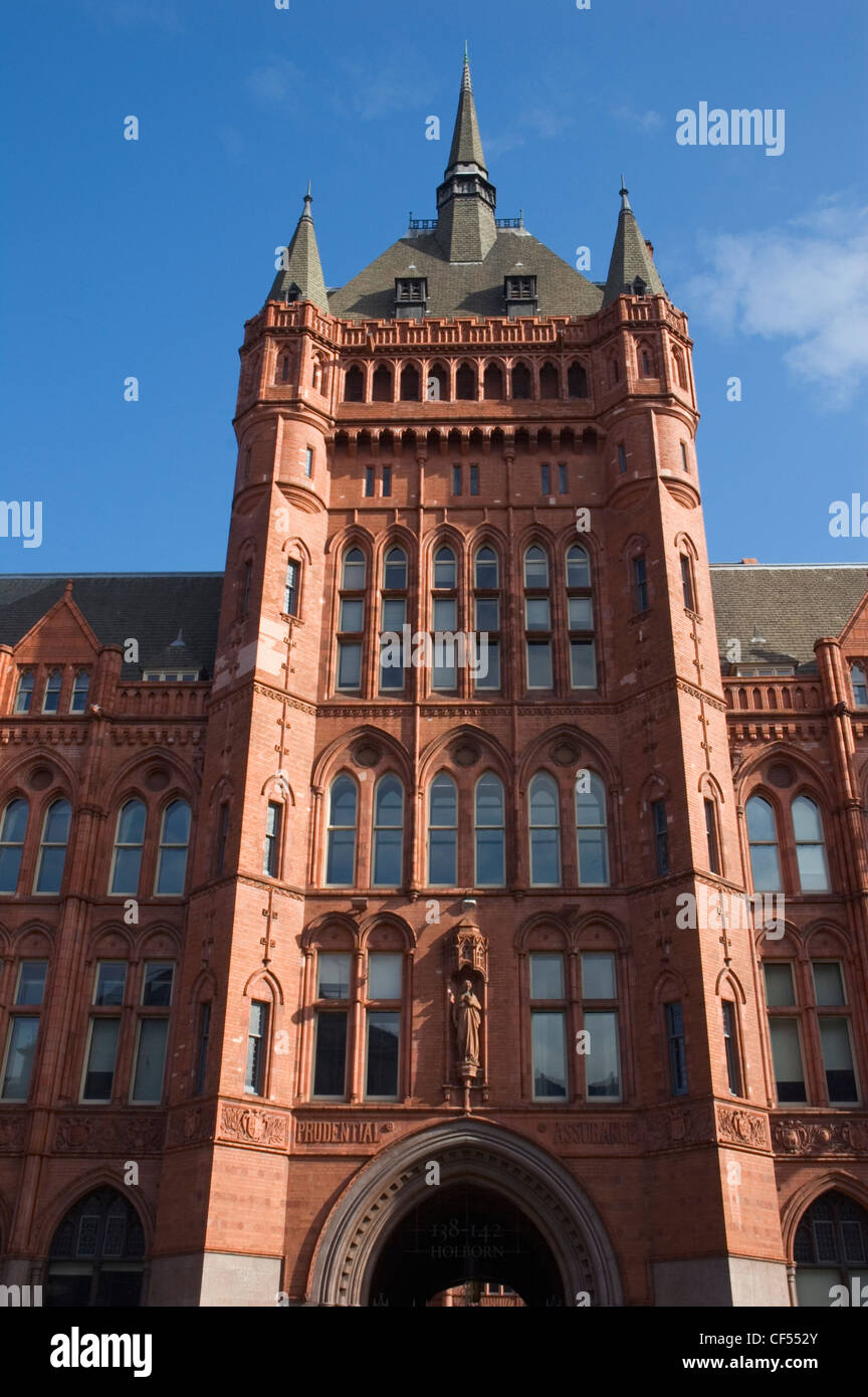 Die dekorative Fassade des Holborn Bars in High Holborn. Stockfoto