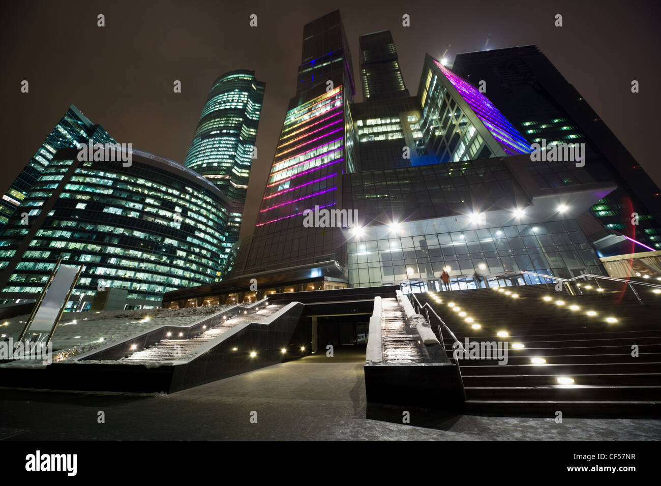 Moskau Russland 10 Dezember Moskau Internationales Geschäft Zentrum Moskau-Stadt Ч unter Konstruktion Geschäftsbereich Moskau Presnensky Stockfoto