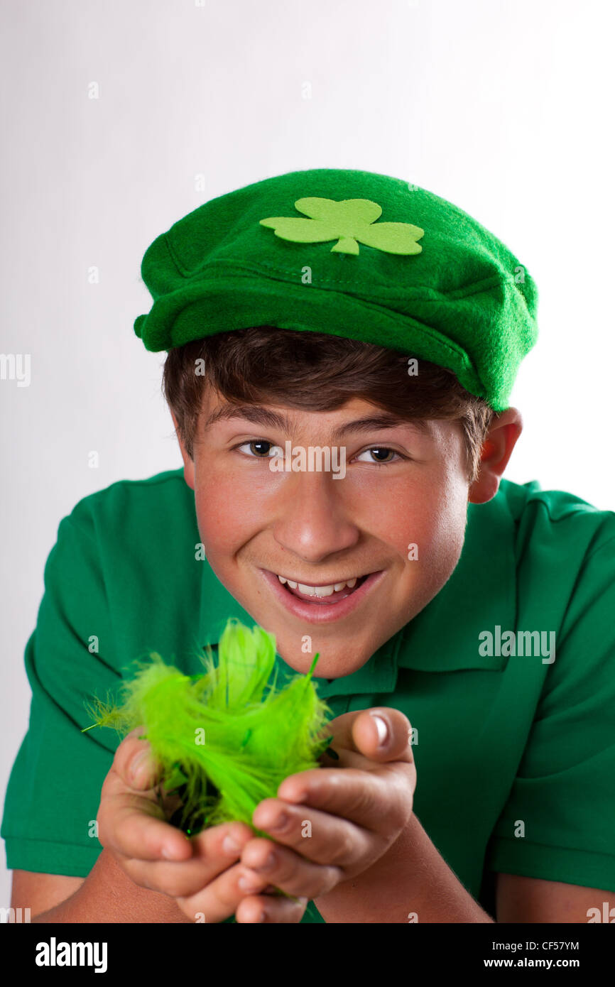 St. Patricks Day Feier Teenager Spaß Stockfoto