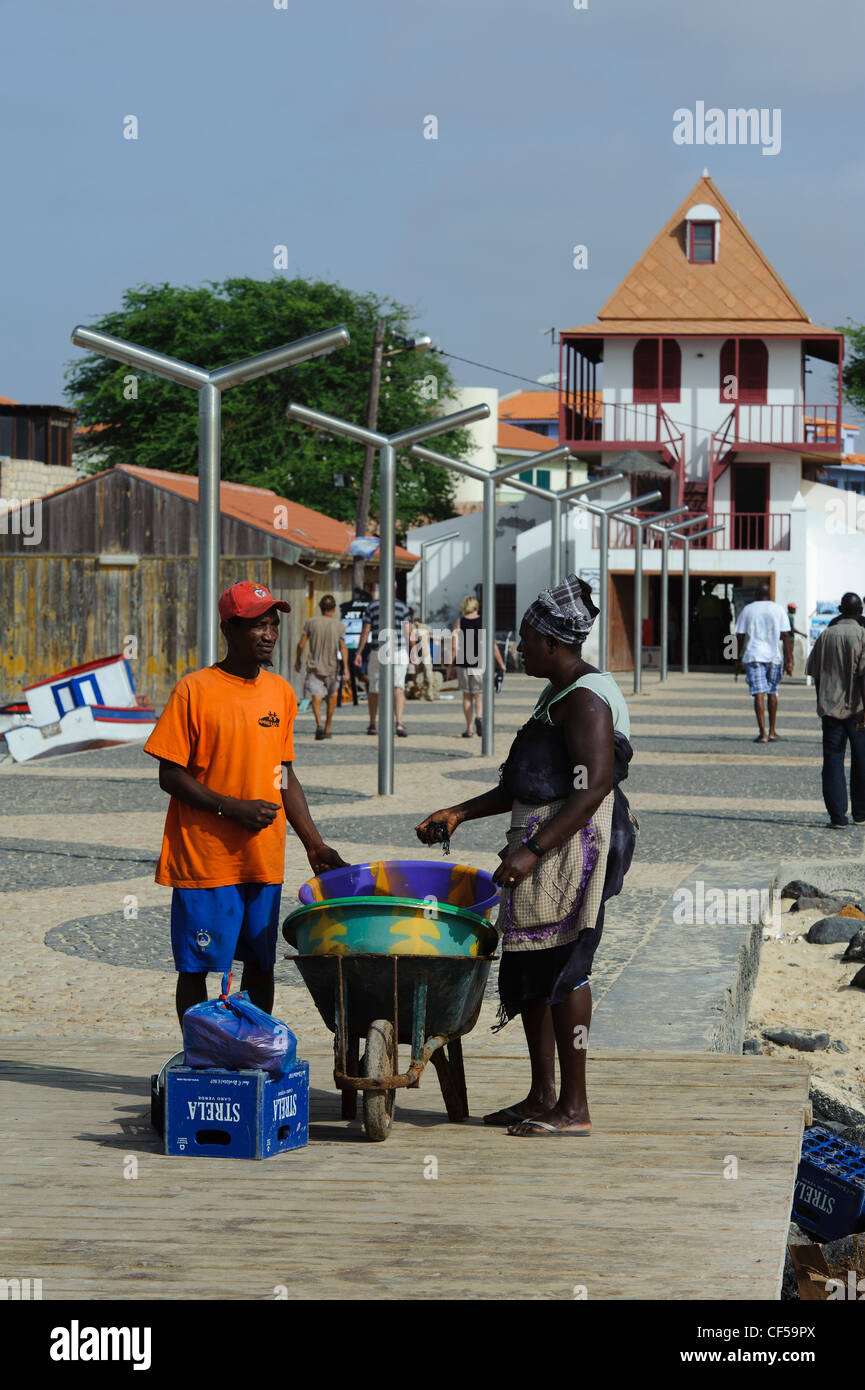 Ehemalige Skala Haus für Salz, Santa Maria, Insel Sal, Kapverdische Inseln, Afrika Stockfoto