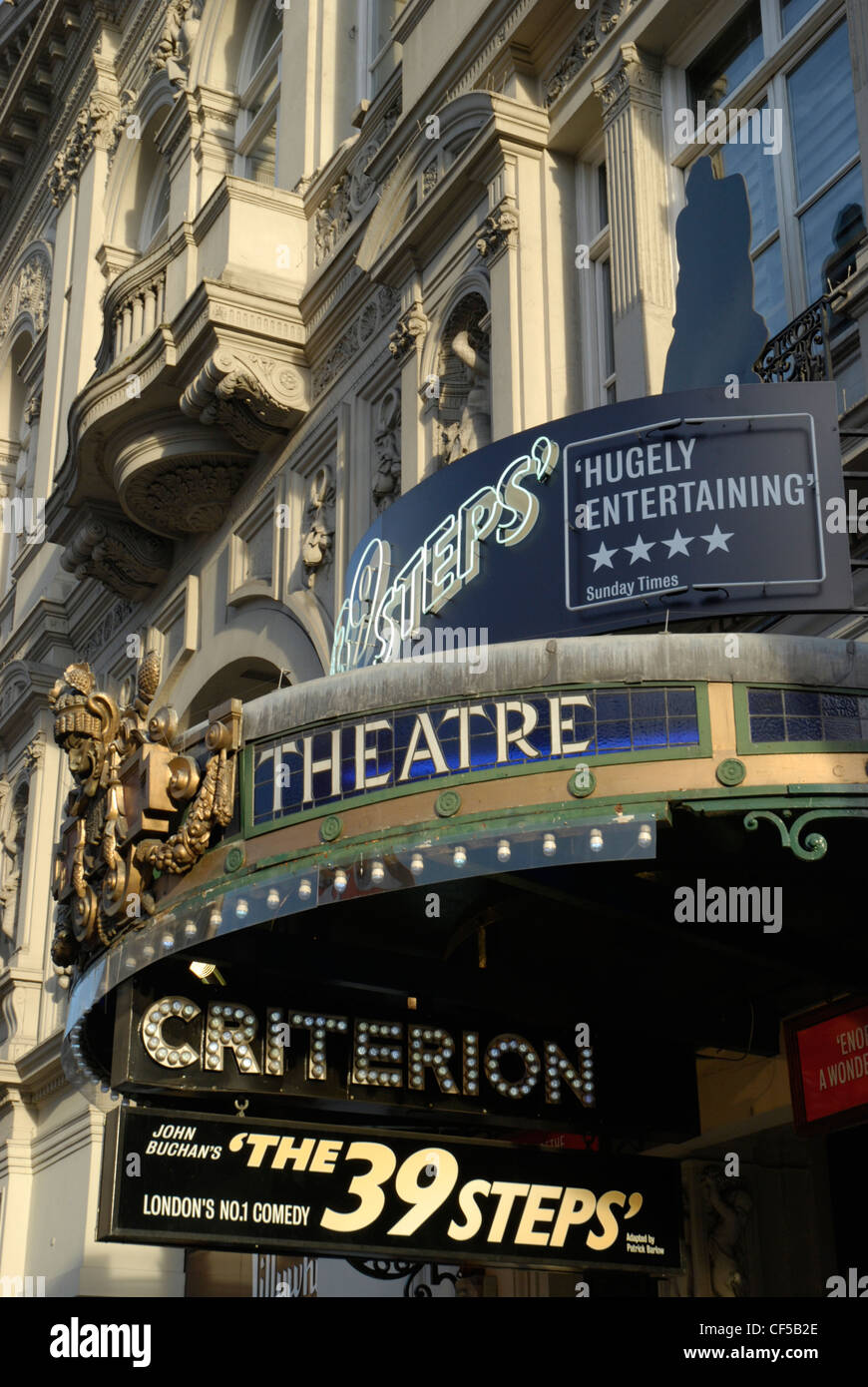 Exterieur der Criterion Theatre am Piccadilly Circus. Stockfoto