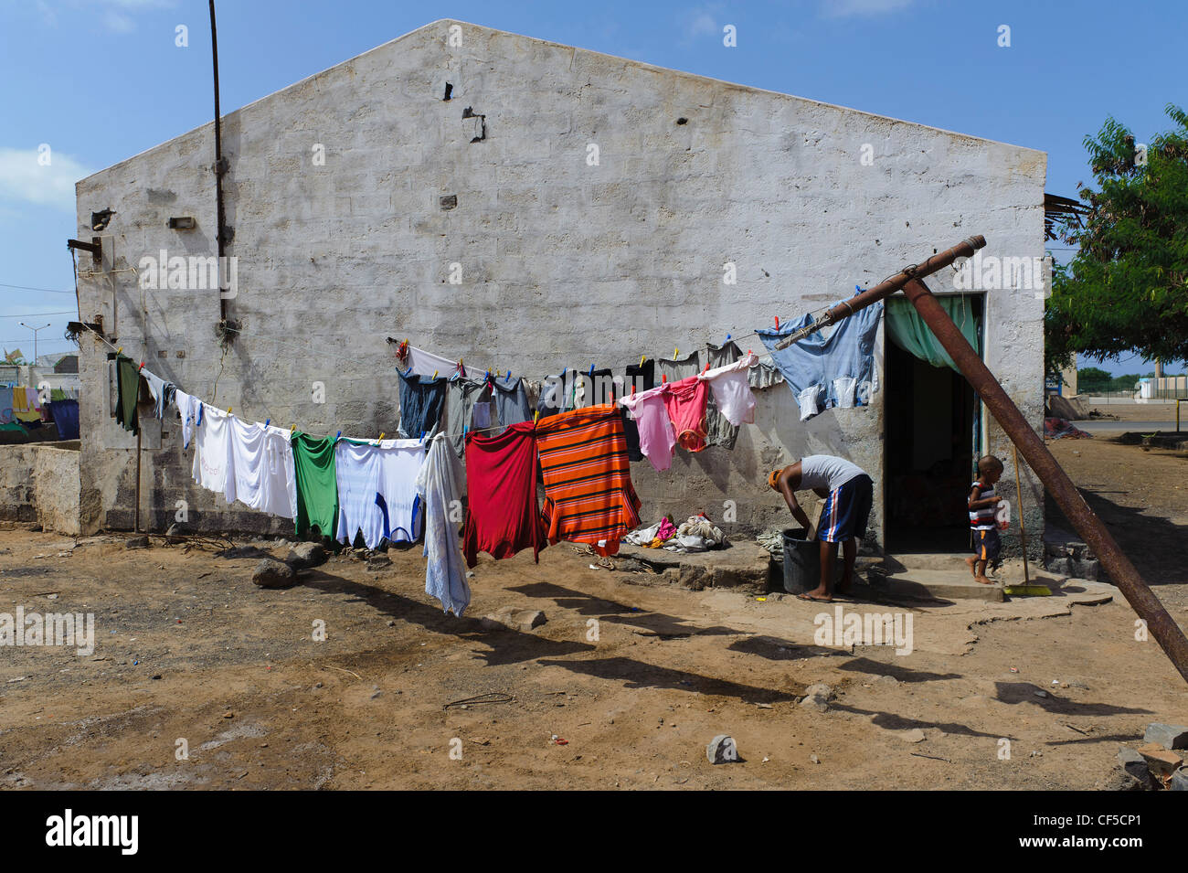 Haus in Palmeira, Sal, Kapverdische Inseln, Afrika Stockfoto