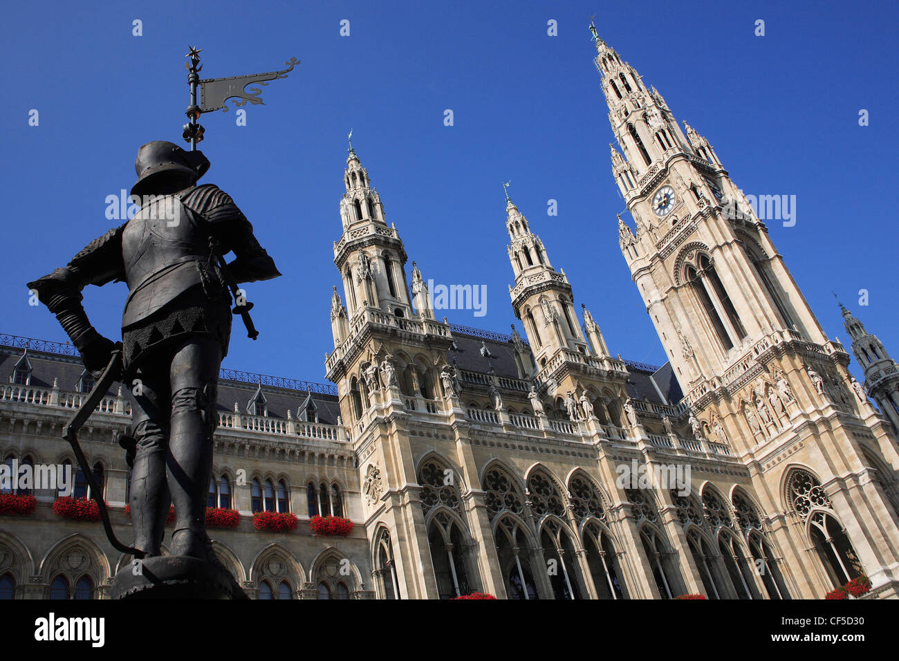 Österreich, Wien, Blick auf Rathaus Stockfoto