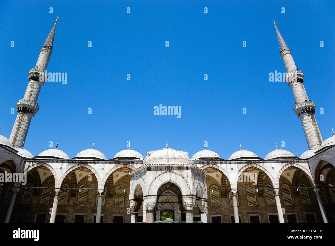 Türkei, Istanbul, Blick auf blaue Moschee Stockfoto