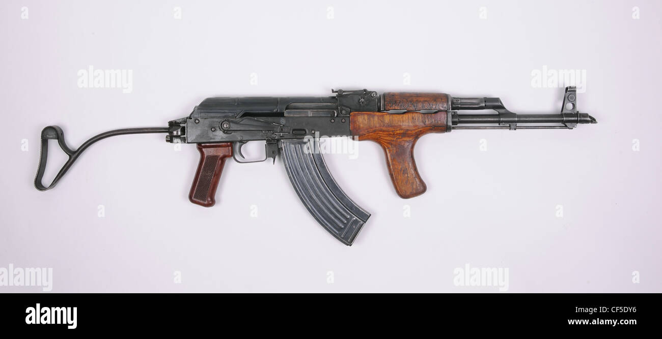 Die rumänische Seite falten AKMS wurde die Pistole Mitraliera 90 PM90 bezeichnet. Stockfoto