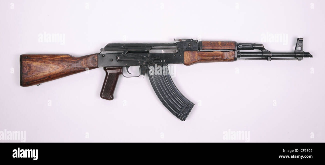 Die allgegenwärtige russische AKM. 4. Muster gestempelt Receiver-Modell. Stockfoto