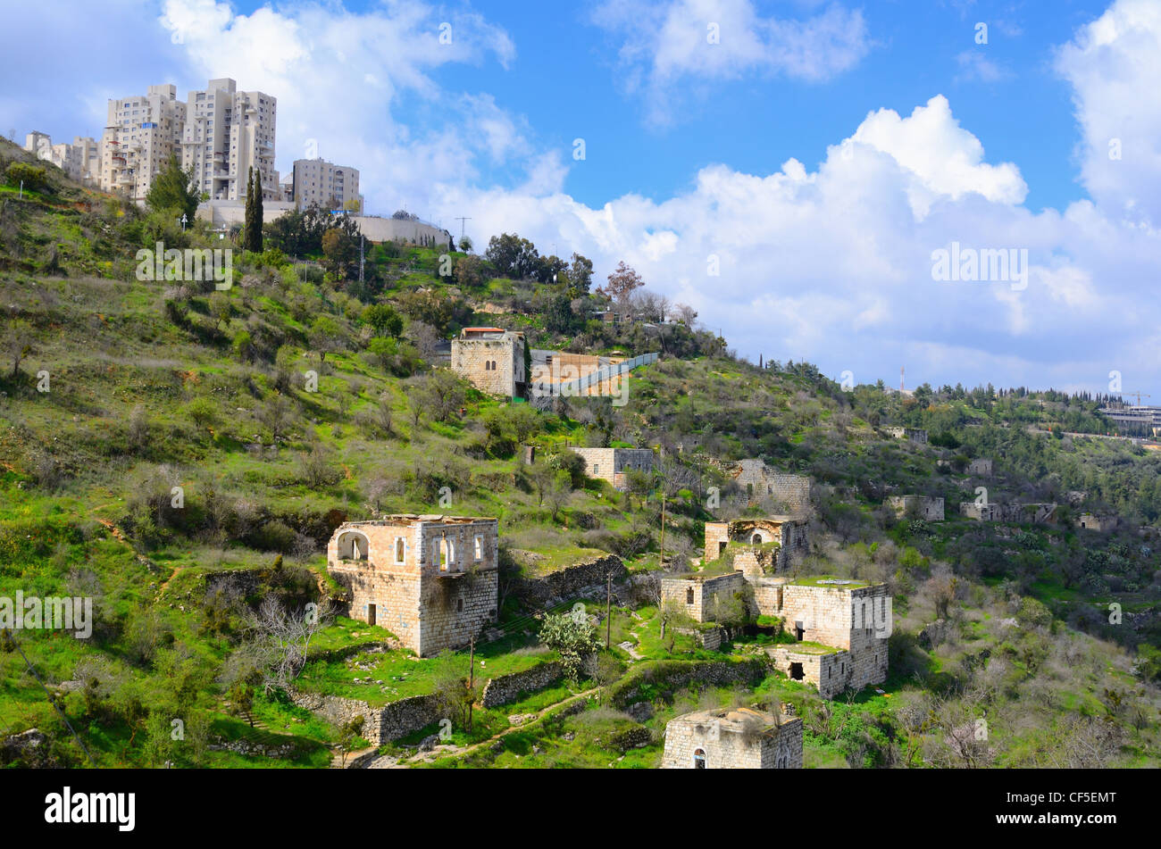 Lifta, Jeruslaem verlassenen Dorf. Stockfoto