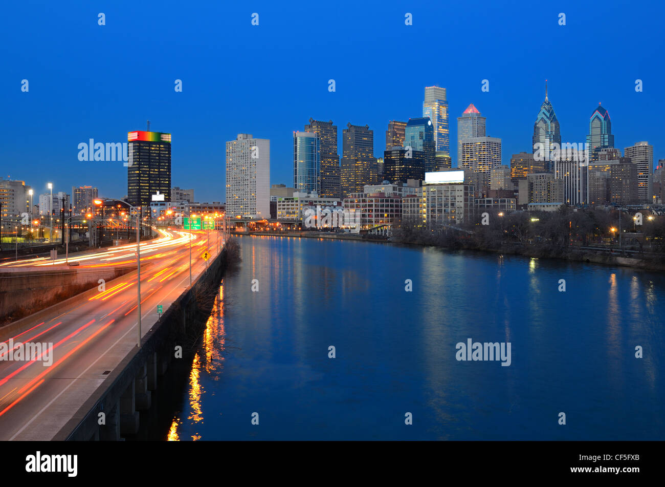 Skyline von Philadelphia, Pennsylvania, USA. Stockfoto