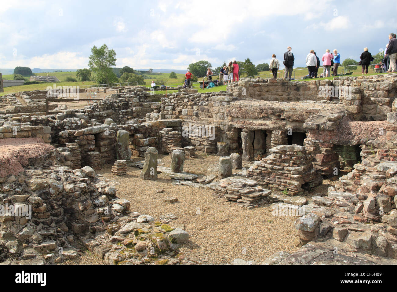 Militärische Badehaus, römisches Kastell Vindolanda, Hadrianswall, Northumberland, England, Großbritannien, Deutschland, UK, Europa Stockfoto