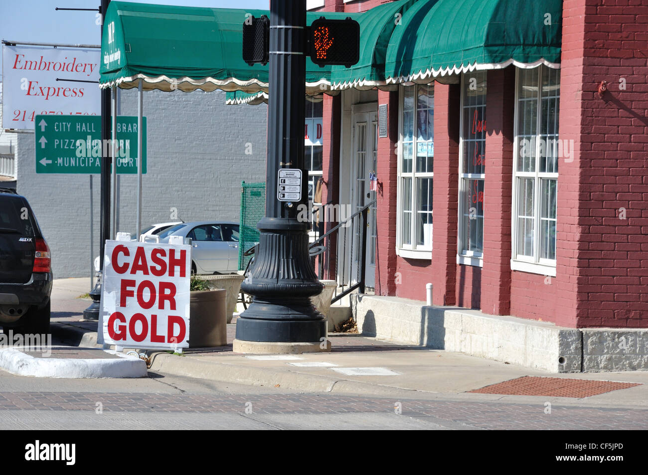 Cash For Gold Shop, Texas, USA Stockfoto