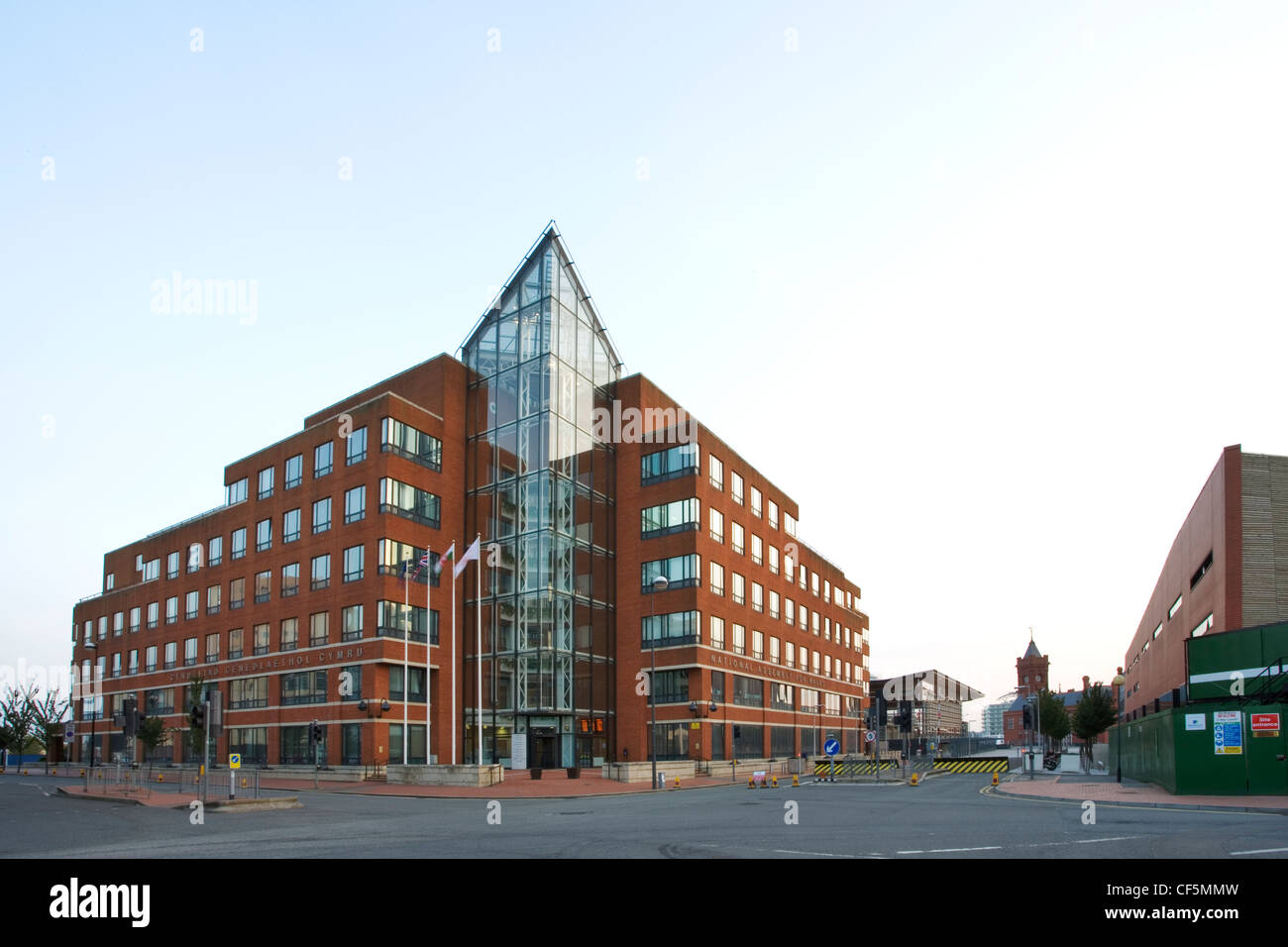 Außenansicht des die Nationalversammlung für Wales Gebäude. Stockfoto