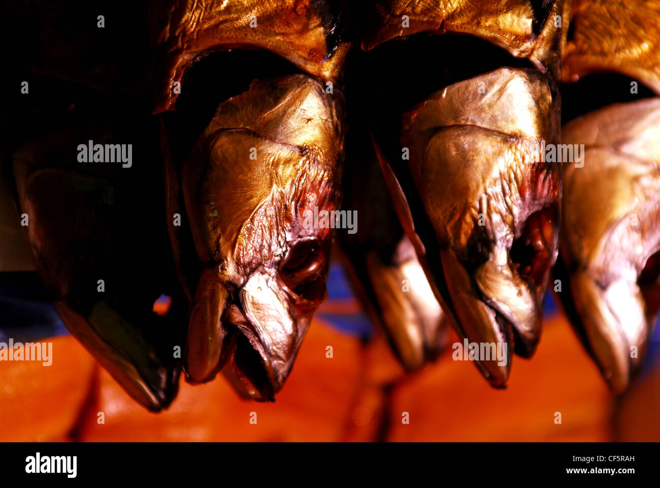 Detailansicht einer Fisch-Stall an der English Market in Cork. Stockfoto