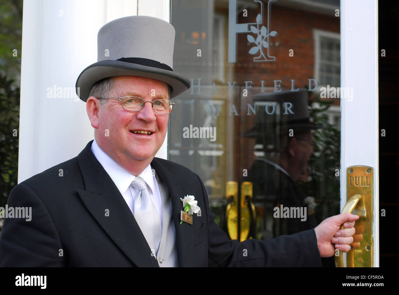 Der Portier im Hayfield Manor Hotel in Cork. Stockfoto