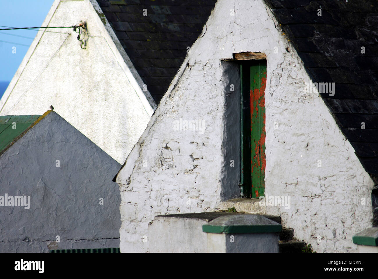 Detail der Cottages in The Burren. Stockfoto