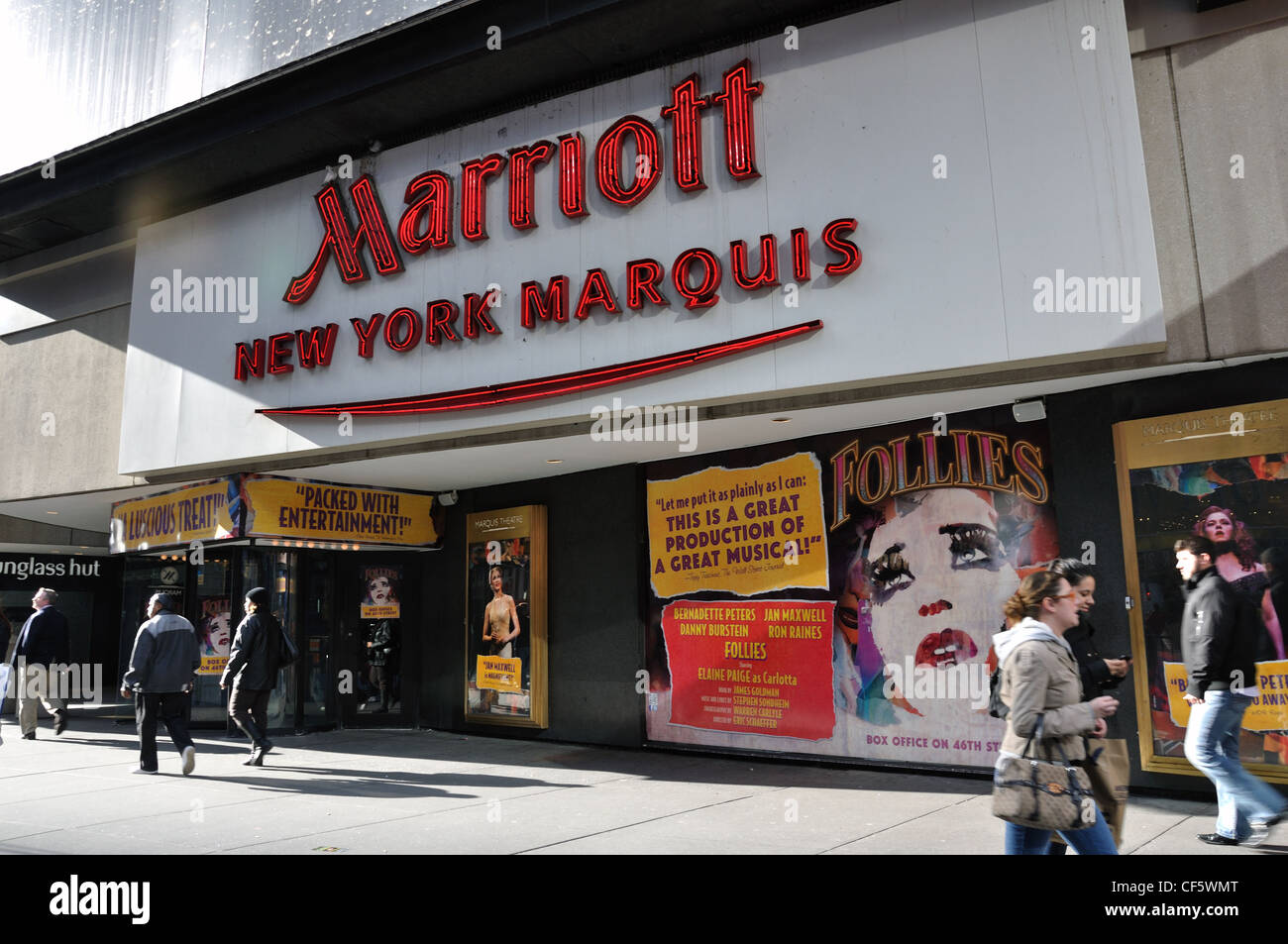 Marriott Hotel, Manhattan, New York, USA Stockfotografie Alamy