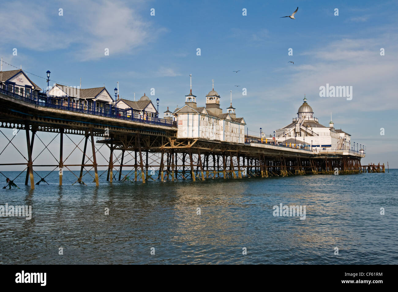 Ein Blick in Richtung Eastbourne Pier. Stockfoto