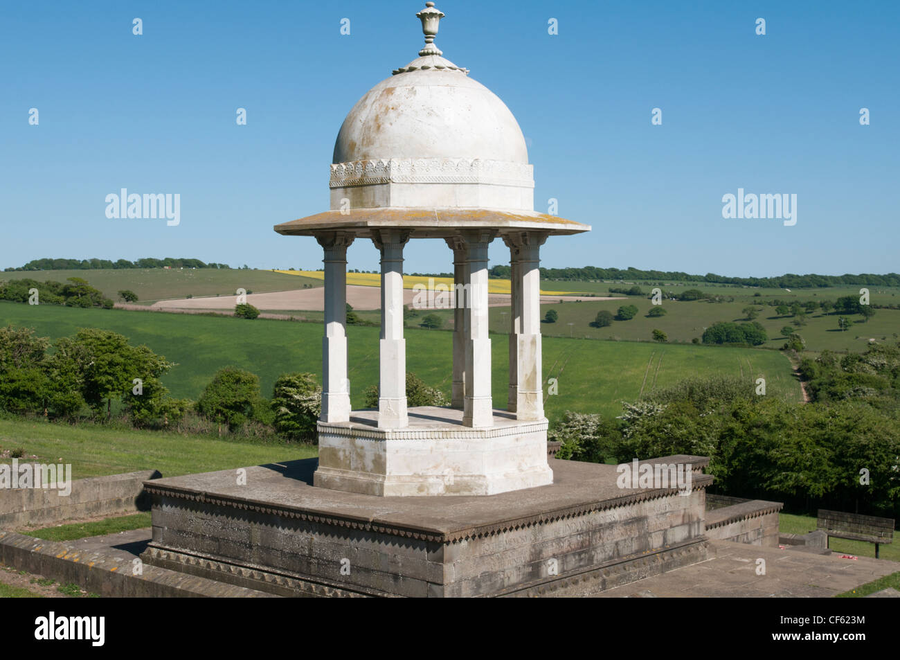 Chattri, gewidmet dem Andenken von der indischen Soldaten, die im ersten Weltkrieg ein Denkmal in den South Downs. Stockfoto