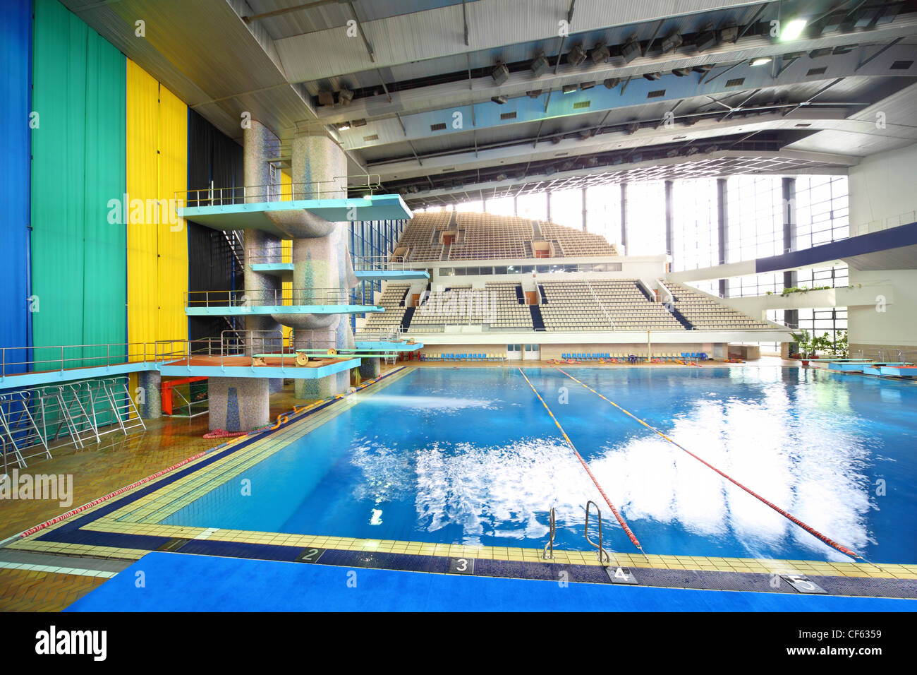 Schwimmbad in Vorbereitung Wettbewerbe Stockfoto