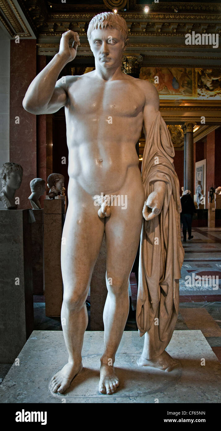 Grabbeigaben Statue und ehrenamtlichen Neffe Marcellus erste Art von Kaiser Augustus von 27-14 v. Chr. römische Rom Italien Italienisch Stockfoto