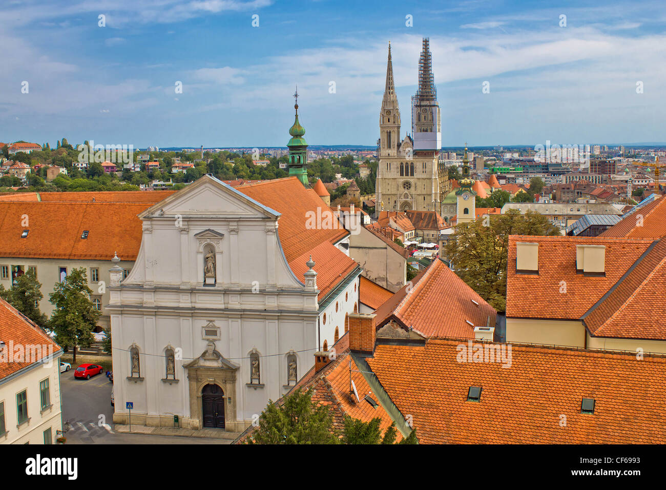 Historische obere Stadt Zagreb - Hauptstadt Kroatiens Stockfoto