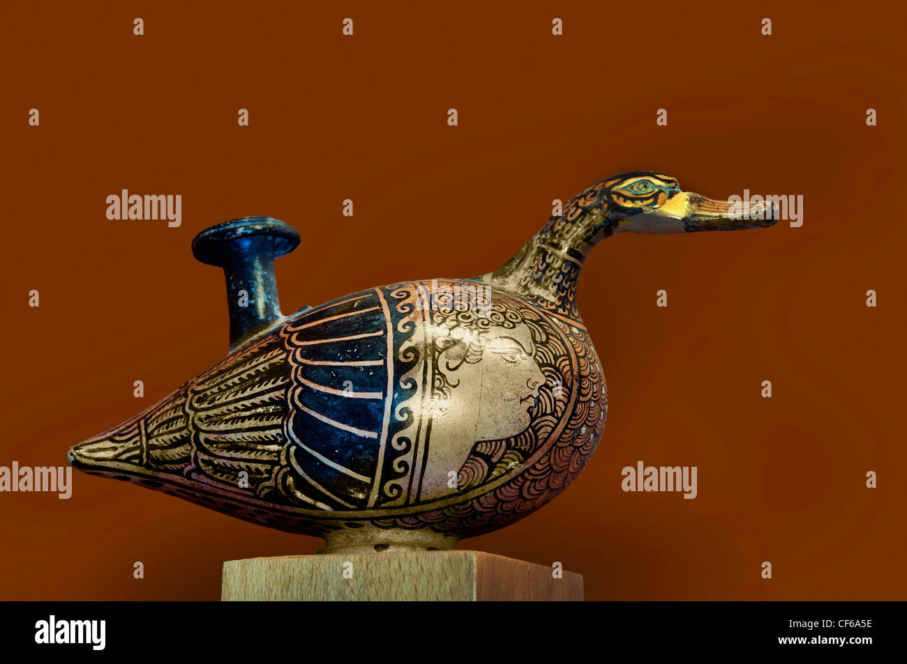 Ente Askos Terrakotta 4. Cen BC etruskische Italien Italienisch Stockfoto