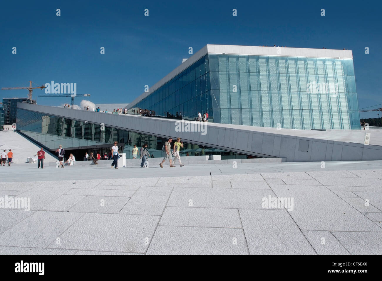 The Oslo Opernhaus von Oslo (Operahuset) Haus der norwegische Nationaloper und Ballett das Gebäude Lis in Bjørvika. Architekten Stockfoto