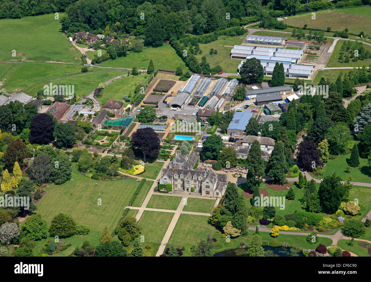 Luftaufnahme von Wakehurst Place, Sussex Stockfoto