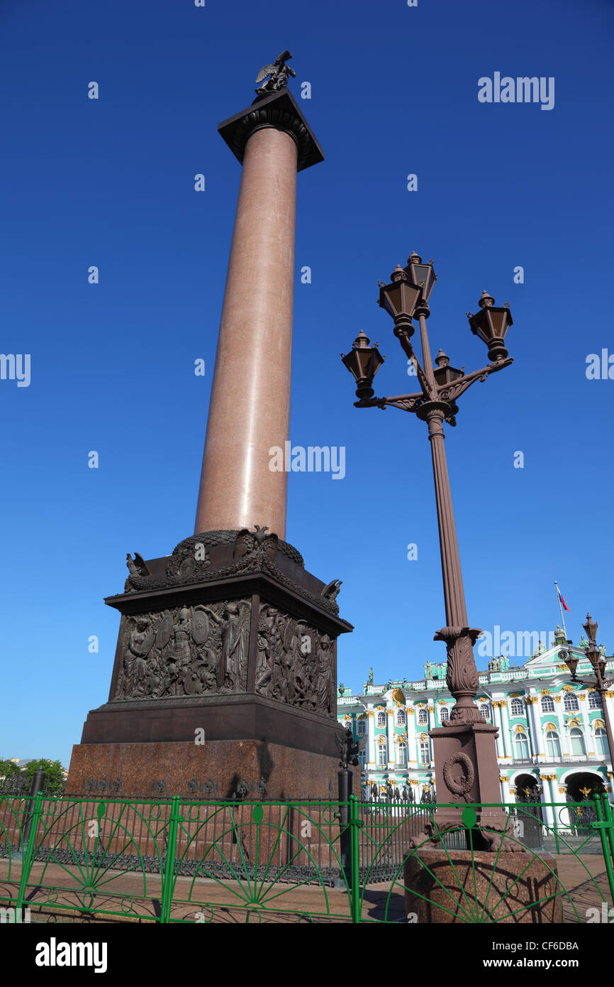 Schlossplatz, alexandrinischen Post. Sankt-Petersburg, Russland Stockfoto