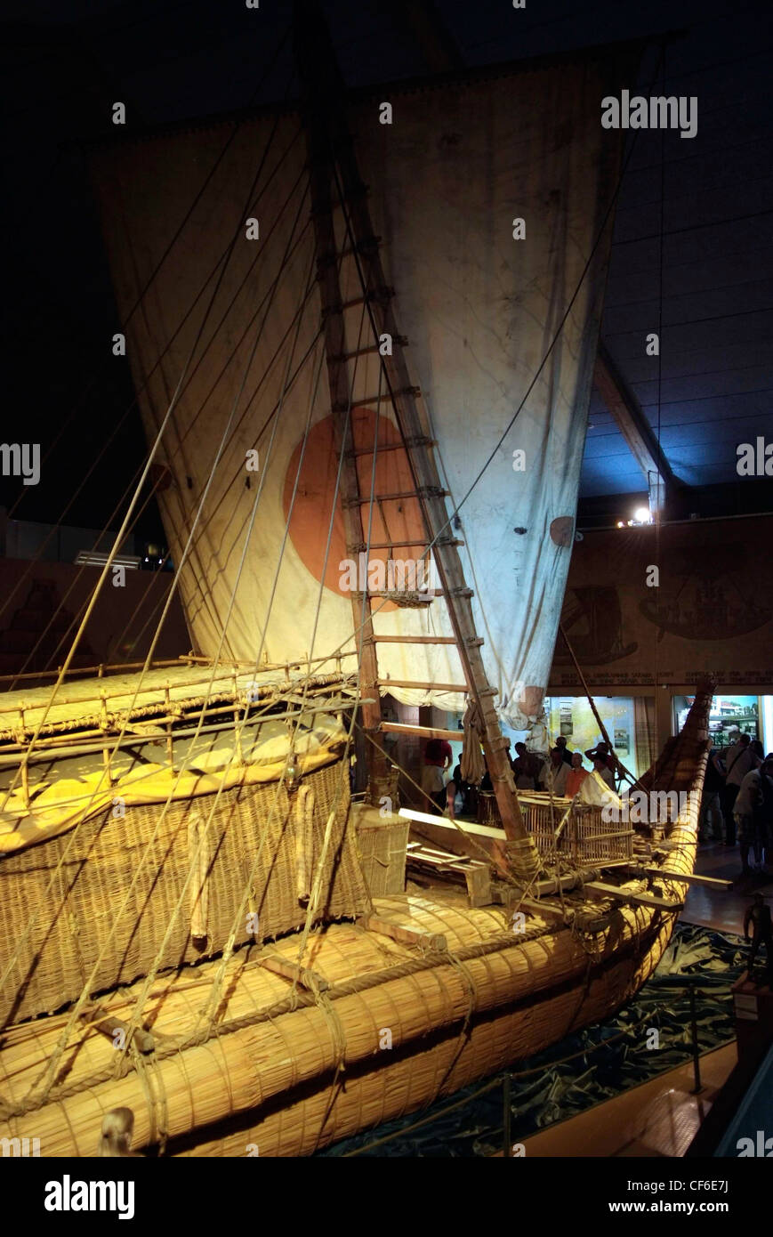 Norwegen Oslo das Kon-Tiki-Museum, Bygdøy beherbergt Schiffe und Karten von der Kon-Tiki-Expeditionen von Thor Heyerdahl explorer Stockfoto Norwegen Oslo das Kon-Tiki-Museum, Bygdøy beherbergt Schiffe und Karten von der Kon-Tiki-Expeditionen von Thor Heyerdahl explorer Stockfoto
