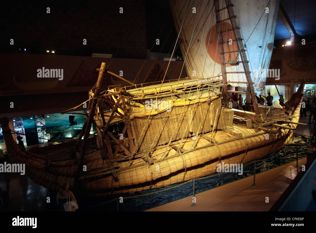 Norwegen Oslo das Kon-Tiki-Museum, Bygdøy beherbergt Schiffe und Karten von der Kon-Tiki-Expeditionen von Thor Heyerdahl explorer Stockfoto Norwegen Oslo das Kon-Tiki-Museum, Bygdøy beherbergt Schiffe und Karten von der Kon-Tiki-Expeditionen von Thor Heyerdahl explorer Stockfoto