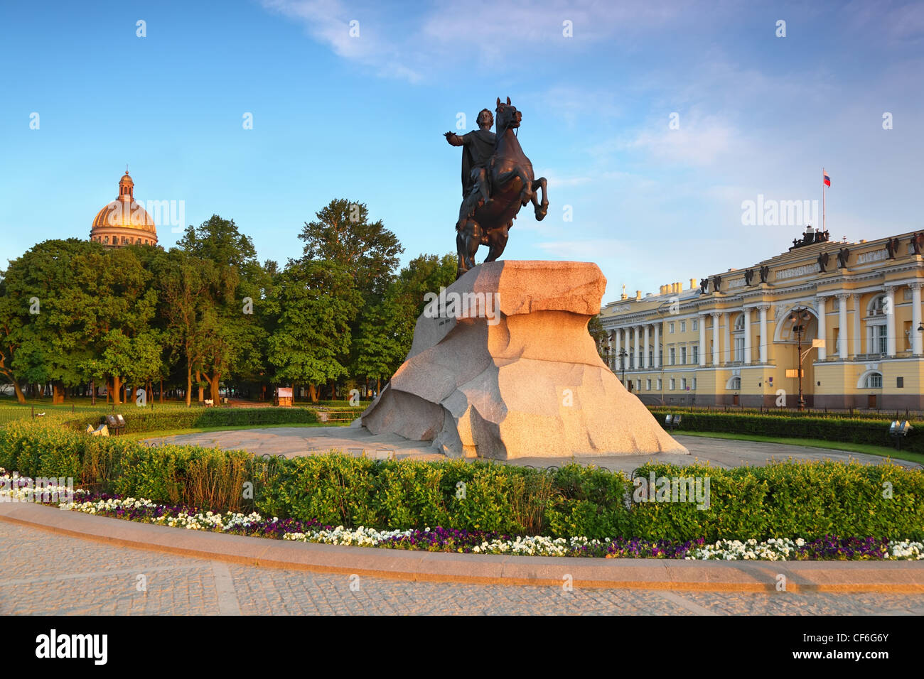 Eherne Reiter - Denkmal für Peter große (Sankt Petersburg) Stockfoto