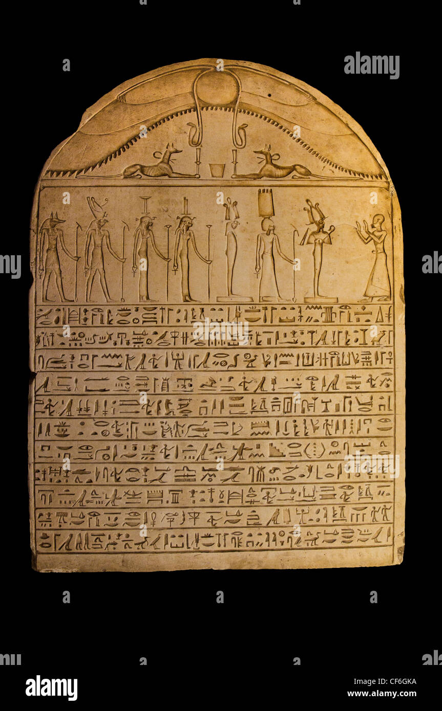 Tombstone 250-200 v. Chr. Ägypten ägyptisch Stockfoto
