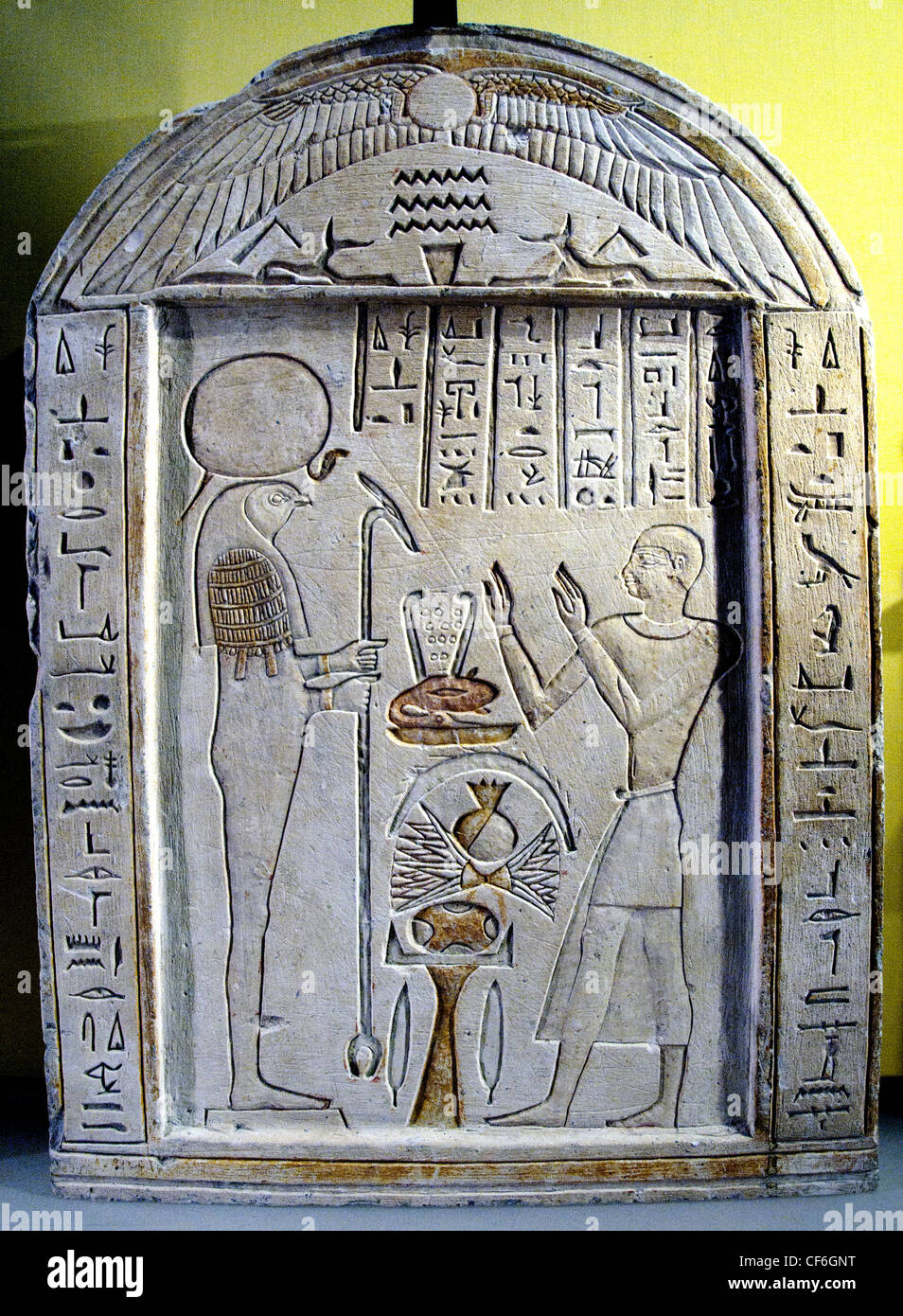 Amenirdis höhere Weber Tempel des Osiris Anbetung der Sonne Atum-Re um 650 v. Chr. 26 Dynastie Ägypten ägyptische Hieroglyphe Stockfoto