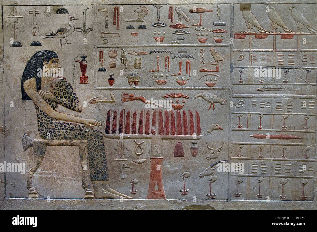 Hieroglyph hieroglyphic hieroglyphics painting Fotos und Bildmaterial