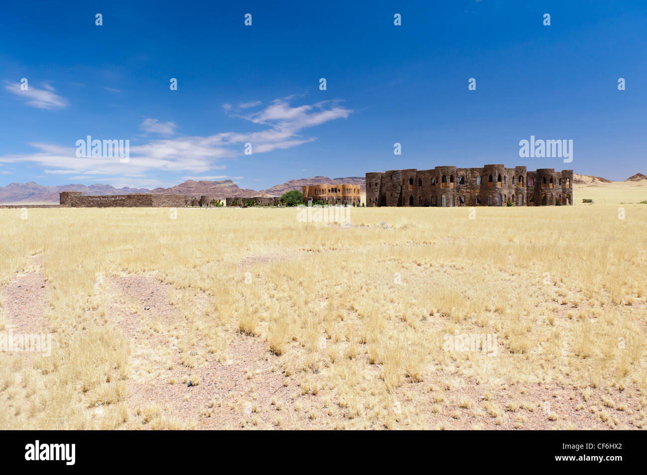 Le Mirage Desert Lodge & Wellnesshotel in der Namib-Wüste, Namibia. Stockfoto