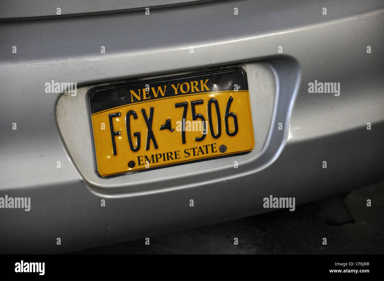 New York State Nummernschild am Auto Stockfoto