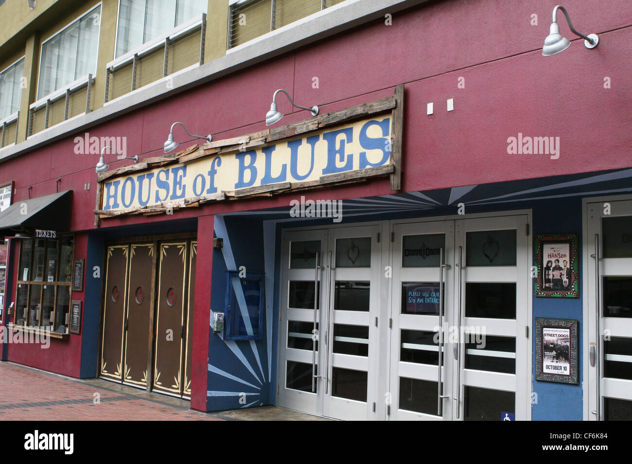 Bilder von San Diego, Kalifornien, House of Blues in der Gaslamp-Teil der Stadt Stockfoto