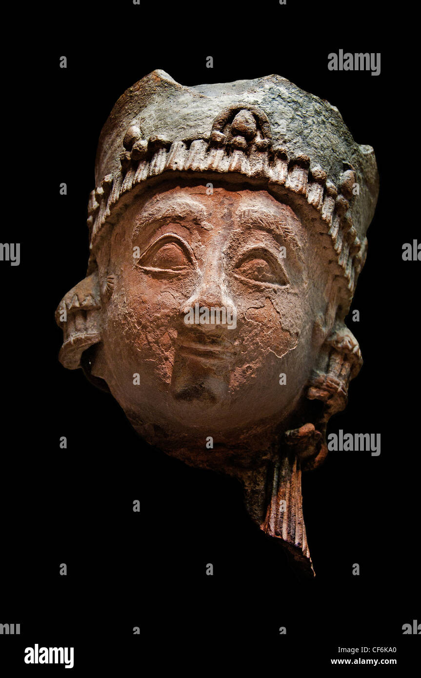 Königin? Frau trägt eine flache Krone Cypro geometrische I zypriotisch 7. Jahrhundert v. Chr. Zypern Stockfoto