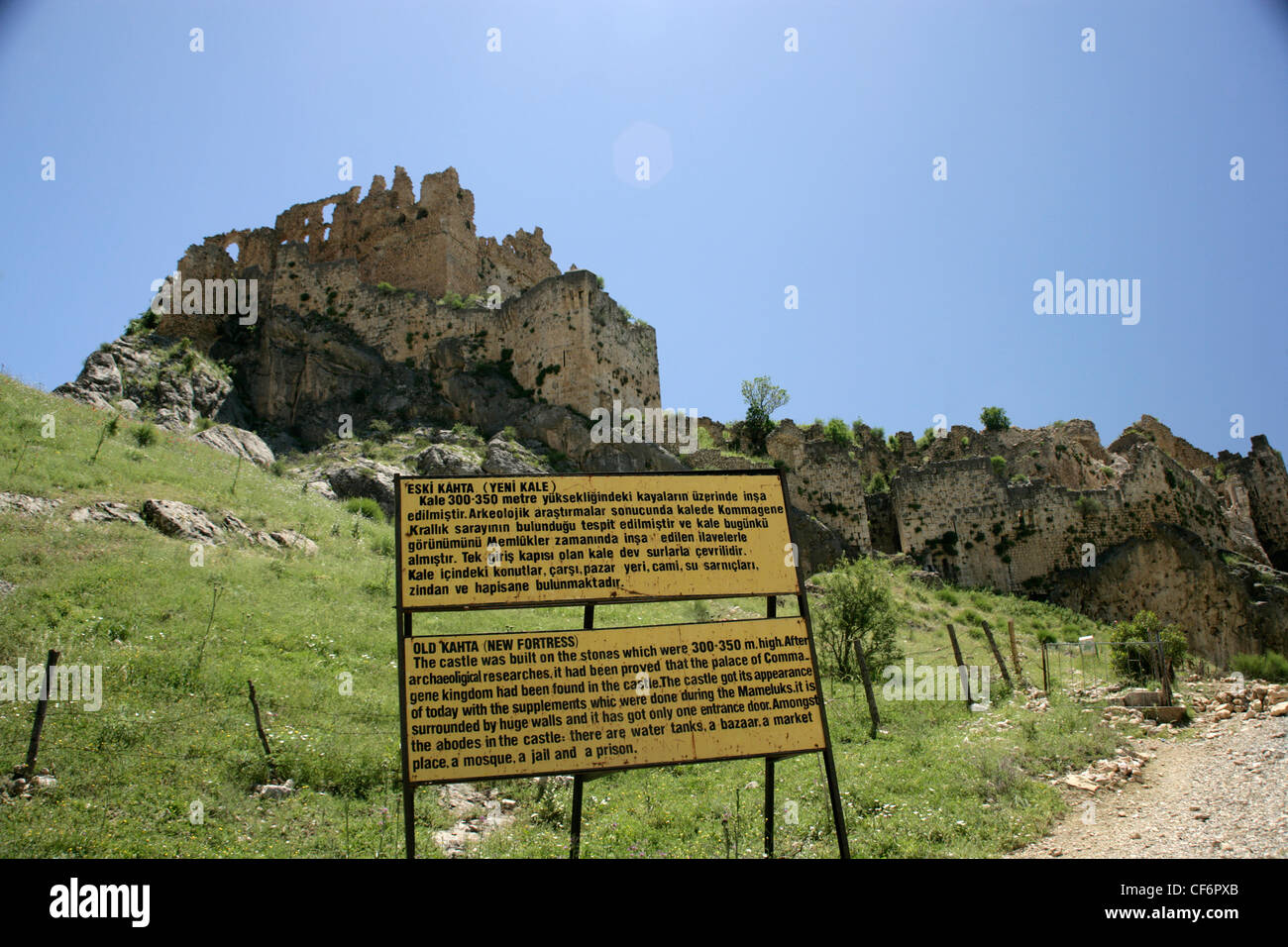 Eski Kahta (Yeni Kale) Burg, Schlafwagen Region, Adiyaman, Südosten der Türkei Stockfoto