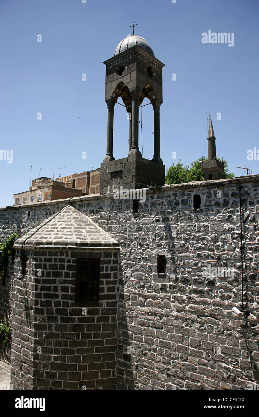 Südosten der Chaldäischen Kirche Mar Petyun, Diyarbakir, Türkei Stockfoto
