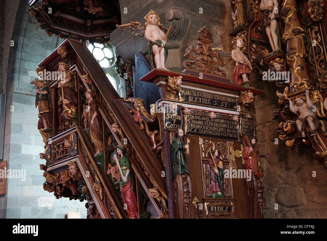 Domkirche in Norwegen (Stavanger Domkirke) ist Norwegens älteste Kathedrale St. Swithin Stockfoto